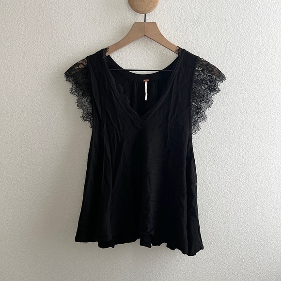 Free People Tops - Free People Lace Cap Sleeve Tank